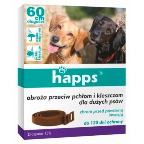 Happs obroża dla psów dużych przeciw pchłom i kleszczom 60 cm.
