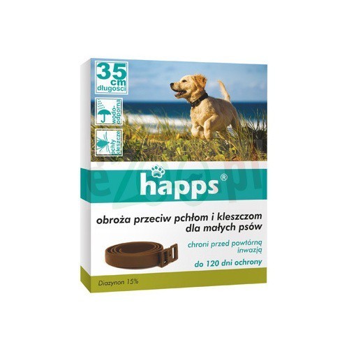 Happs obroża dla psów małych 35 cm przeciw pchłom i kleszczom.