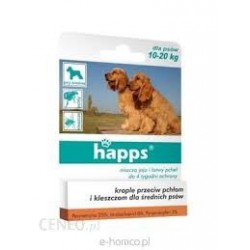 Happs krople przeciw pchłom i kleszczom dla psów średnich.  - 1