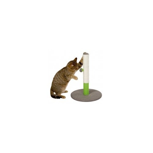 Drapak dla kota słupek Opal Basic, zielono-szary, 37 x 37 x 50 cm.