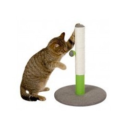 Drapak dla kota słupek Opal Basic, zielono-szary, 37 x 37 x 50 cm.  - 1