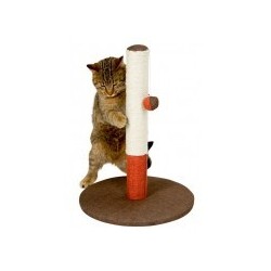 Drapak dla kota słupek Opal Basic, bordowo-brązowy, 37 x 37 x 50 cm.  - 1