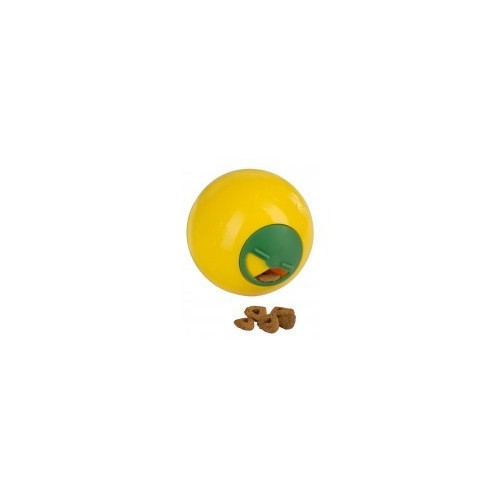 Zabawka dla kota Snack Ball 7,5 cm, żółta.