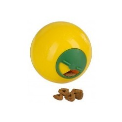 Zabawka dla kota Snack Ball 7,5 cm, żółta.  - 1