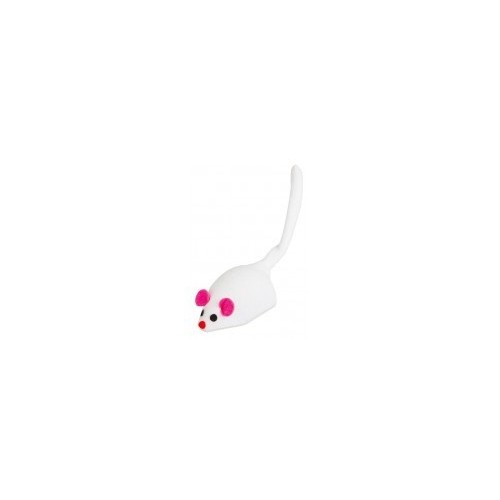 Zabawka dla kota mysz nakręcana, 7 x 3,5 cm, biała.