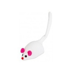 Zabawka dla kota mysz nakręcana, 7 x 3,5 cm, biała.  - 1