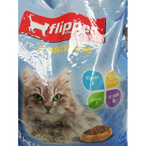 Sucha karma dla kota FLIPPER, z drobiem 2 kg.