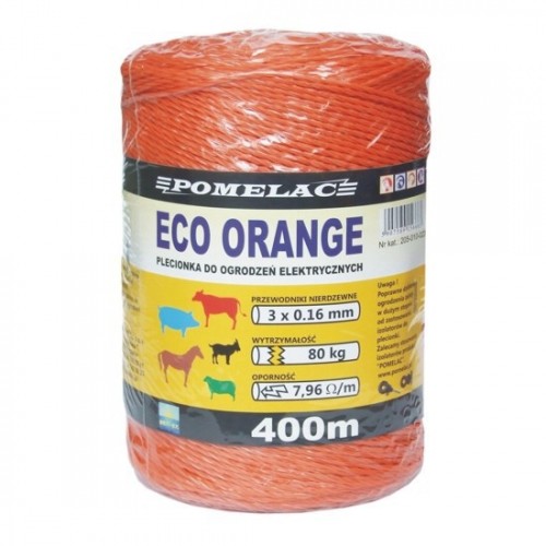 Plecionka eco orange - 400m.
