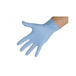 Rękawice jednorazowe Nitrile niebieskie M.  - 1