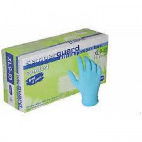 rękawice niebieskie, jednorazowe nitrylowe